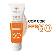 Protetor Solar Facial Com Cor Universal Actine 40g Antioleosidade 10h Toque Seco