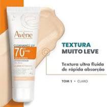 Protetor Solar Facial Creme Antioleosidade FPS 70 Avene Cleanance Tom 1 Claro 40g
