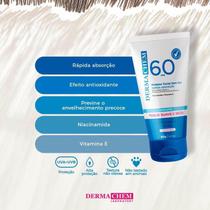 Protetor Solar Facial Dermachem FPS 60 sem cor Pro Rosto Toque Seco Com Vitamina E Efeito Matte 40g