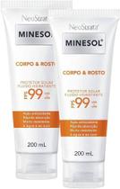 Protetor Solar Facial e Corporal Minesol FPS 99 - Corpo & Rosto 200ml validade 30/06/2024