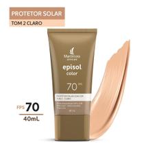 Protetor Solar Facial Episol Color Fps70 Tom 2 Claro Com 40m