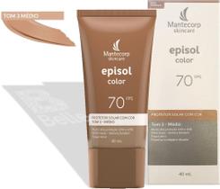 Protetor Solar Facial Episol Color - FPS70 - Tom 3 Médio - 40ml - Mantecorp