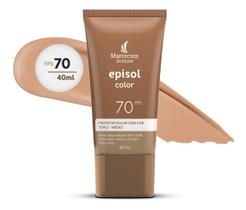 Protetor Solar Facial Episol Color Tom 3 médio FPS70 40mL