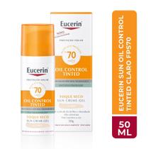 Protetor Solar Facial Eucerin Oil Control Toque Seco Cor Clara FPS70 50ml