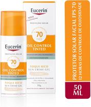 Protetor Solar Facial Eucerin Sun Oil Control Tinted Claro FPS70 50g