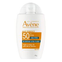 Protetor Solar Facial FPS 50 com Cor Tom 1.5 Claro/Médio Avène Mat Perfect Tri-Defense 40g