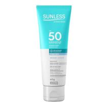 Protetor Solar Facial FPS 50 Toque Seco Incolor Anti Envelhecimento Sunless 60g - FARMAX