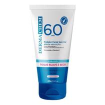 Protetor Solar Facial FPS 60 Sem Cor Dermachem 40g Toque Seco