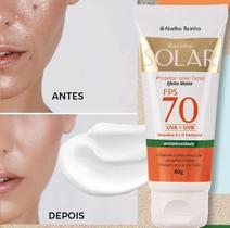 Protetor Solar Facial Fps 70 Toque Seco E Antioleosidade abelha rainha