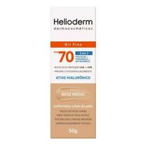 Protetor Solar Facial Helioderm Fps 70 Bege Médio 3.0 50g