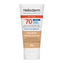 Protetor Solar Facial Helioderm Oil Free 3 em 1 FPS 70 Cor Bege Médio 50g