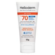 Protetor Solar Facial Helioderm Oil Free 3 em 1 FPS 70 Sem Cor 50g
