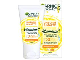 Protetor Solar Facial Hidratante Garnier Uniform & Matte Vitamina C FPS 30 40g