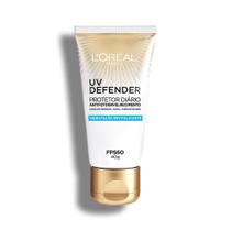 Protetor Solar Facial L'oréal Uv Defender Hidratação Revitalizante FPS 60 40g