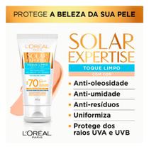 Protetor Solar Facial Loréal FPS 70 com Cor - Solar Expertise Toque Limpo 40g Validade 30/06/24