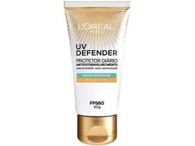 Protetor Solar Facial Loreal Paris FPS 60 Média - UV Defender Antioleosidade 40g