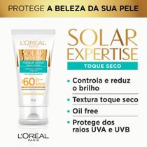 Protetor Solar Facial LOréal Paris FPS 60 - Solar Expertise Toque Seco 30g Validade 31/07/2024 - L'Oréal Paris