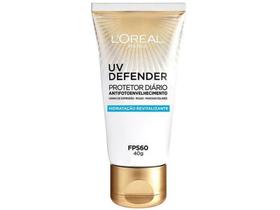 Protetor Solar Facial Loreal Paris FPS 60 - UV Defender Hidratação Revitalizante 40g
