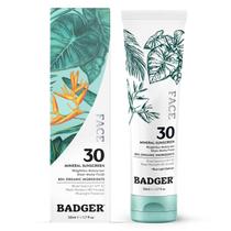 Protetor Solar Facial Mineral Badger SPF 30 - 50ml - Vegano e Sem Perfume