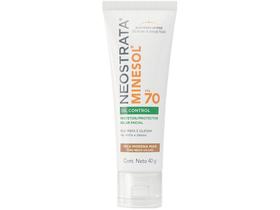 Protetor Solar Facial Neostrata FPS 70 Pele Morena - Oil Control Minesol 40g