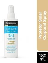 Protetor Solar Facial Neutrogena FPS 50 - Sun Fresh Light Spray 180ml validade 30/06/2024