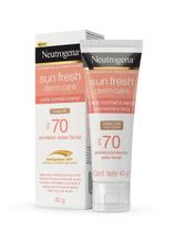 Protetor Solar Facial Neutrogena Sun Fresh Derm Care FPS 70 - Com Cor (40g)