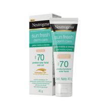 Protetor Solar Facial Neutrogena Sun Fresh Derm Care FPS 70 Pele Clara 40g