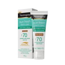 Protetor Solar Facial Neutrogena Sun Fresh Derm Care FPS 70 Pele Negra 40g