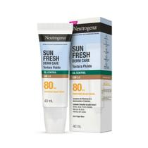 Protetor Solar Facial Neutrogena Sun Fresh Derm Care Oil Control Fluido Cor 3.0 FPS80 40ml