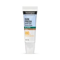 Protetor Solar Facial Neutrogena Sun Fresh Derm Care Oil Control Textura Fluida FPS80 Cor 3.0 40ml