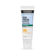 Protetor Solar Facial Neutrogena Sun Fresh Derm Care Oil Control Textura Fluida FPS80 Sem Cor 40ml