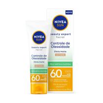 Protetor Solar Facial Nivea Sun Beauty Expert Controle de Oleosidade FPS 60 Cor Média 50g