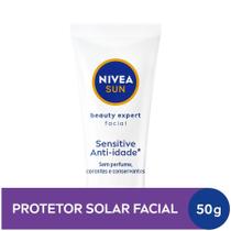 Protetor Solar Facial Nivea Sun Beauty Expert FPS50 Pele Sensível 50g
