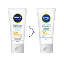 Protetor Solar Facial Nivea Sun Toque Seco Antissinais FPS 70 - 40ml