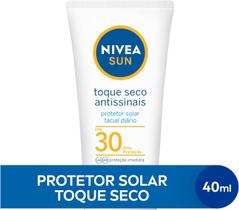 Protetor Solar Facial Nivea Sun Toque Seco Antissinais FPS30 40ml