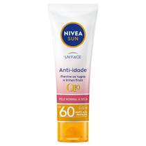 Protetor Solar Facial NIVEA SUN UV Face Q10 Anti-Idade FPS 60 50ml Protetor Solar Facial NIVEA SUN UV Face Q10 Anti-Idade FPS 60 50ml