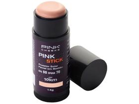 Protetor Solar Facial Pink Cheeks FPS 90 - com Cor 10km Pink Stick 14g