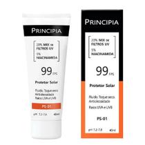 Protetor Solar Facial Principia FPS99 20% Filtros UV+2% Niacinamida PS-01 40ml Protetor Solar Facial Principia FPS99 20% Filtros UV+2% Niacinamida PS-01 40ml