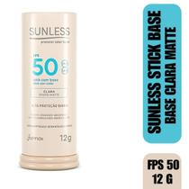 Protetor Solar Facial Stick FPS 50 Base Clara Matte Sunless Protetor Solar Facial Stick FPS 50 Base Clara Matte Sunless