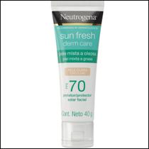 Protetor Solar Facial Sun Fresh Derm Care Pele Clara Fps70 40g Neutrogena