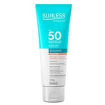 Protetor Solar Facial Sunless FPS 50 Com Base Bege Medio Oil Free Toque Seco Antioxidante Farmax - F