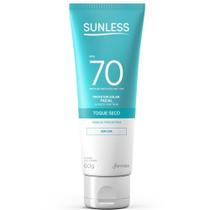 Protetor Solar Facial Sunless FPS 70 Toque Seco Sem Cor 60g Protetor Solar Facial Sunless FPS 70 Toque Seco Sem Cor 60g