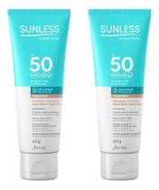 Protetor Solar Facial Toque Seco FPS50 Sunless BegeMédio 2Un