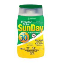 Protetor solar fps 30 com repelente 120ml sunday