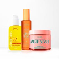 Protetor Solar FPS 30 para o corpo + Duo Feminino Perfume e Creme corporal Amalfi Sunset Protetor Solar FPS 30 para o corpo + Duo Feminino Perfume e Creme corporal Amalfi Sunset