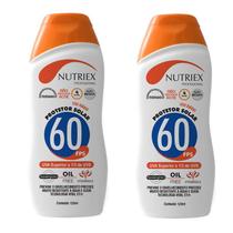 Protetor Solar FPS 60 120ML Bisnaga com 2 Unidades NUTRIEX Protetor Solar FPS 60 120ML Bisnaga com 2 Unidades NUTRIEX