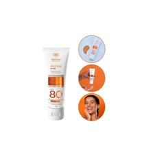 Protetor Solar FPS 80 Com Cor Universal Actine Toque Ultra Leve Antioleosidade 14h Longa Duração Darrow 40g