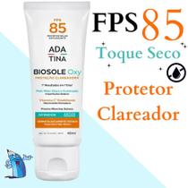 Protetor solar fps 85 12hs clareador biosole oxy 40ml ada tina peles com manchas e melasma vitamina c