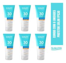 Protetor Solar Fps30 200g Sunless Toque Seco Combo 6 Und Protetor Solar Fps30 200g Sunless Toque Seco Combo 6 Und