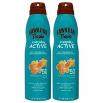 Protetor solar Hawaiian Tropic Everyday Active SPF 50, pacote duplo de 177 ml